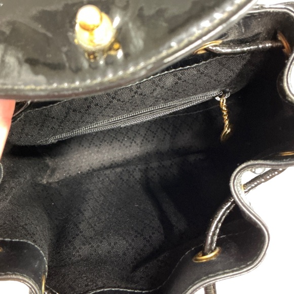Gucci Black Bamboo Patent Leather Backpack - Picture 7 of 12